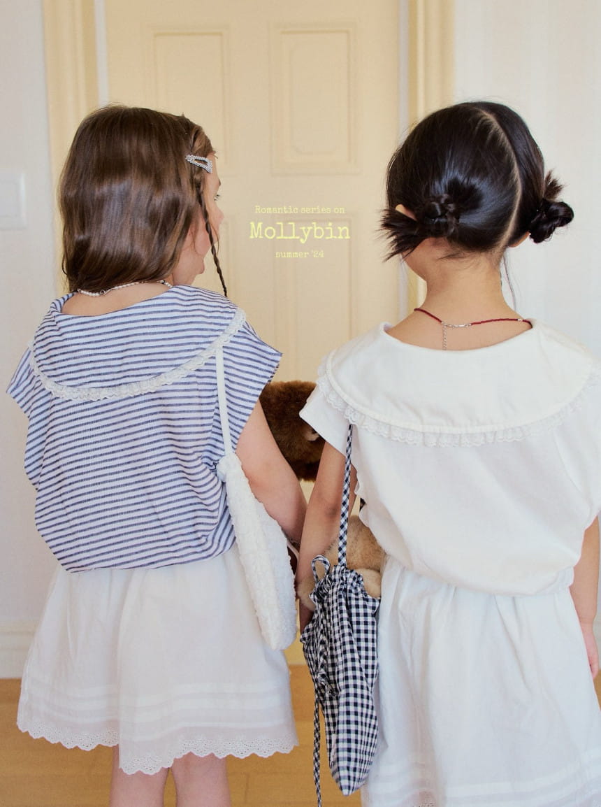 Mollybin - Korean Children Fashion - #minifashionista - Sailor Lace Tee - 7