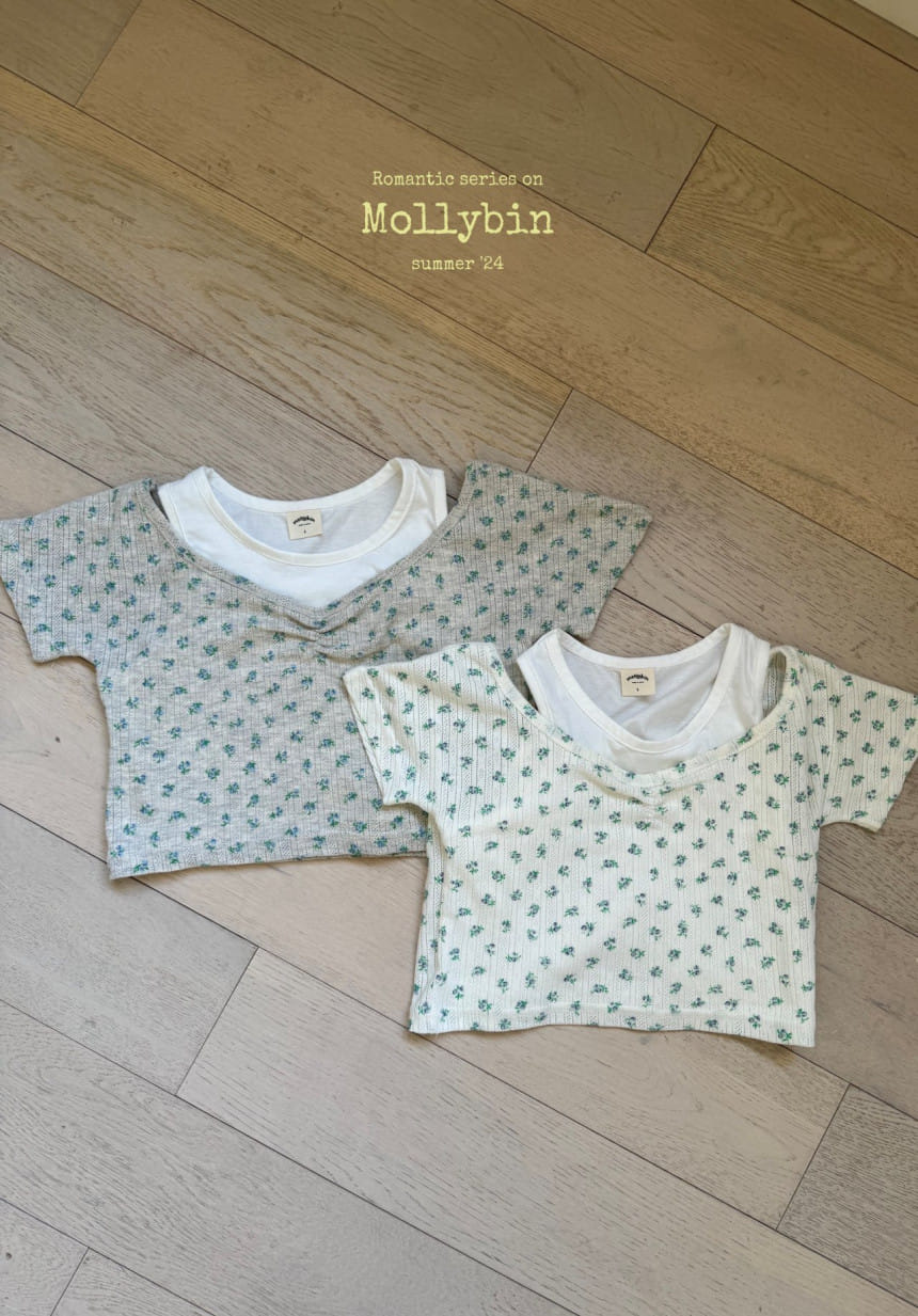 Mollybin - Korean Children Fashion - #prettylittlegirls - Vanilla Layered Tee - 2