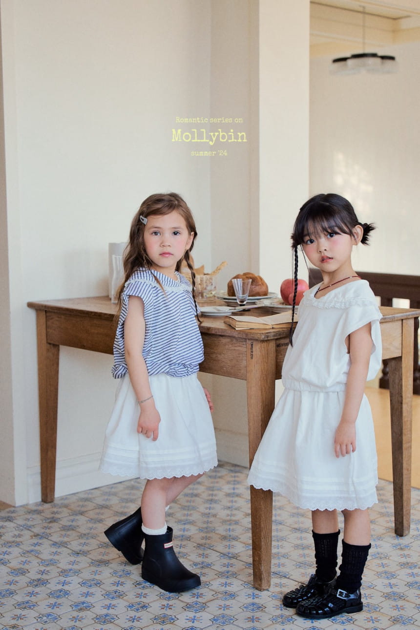 Mollybin - Korean Children Fashion - #stylishchildhood - Sailor Lace Tee - 11