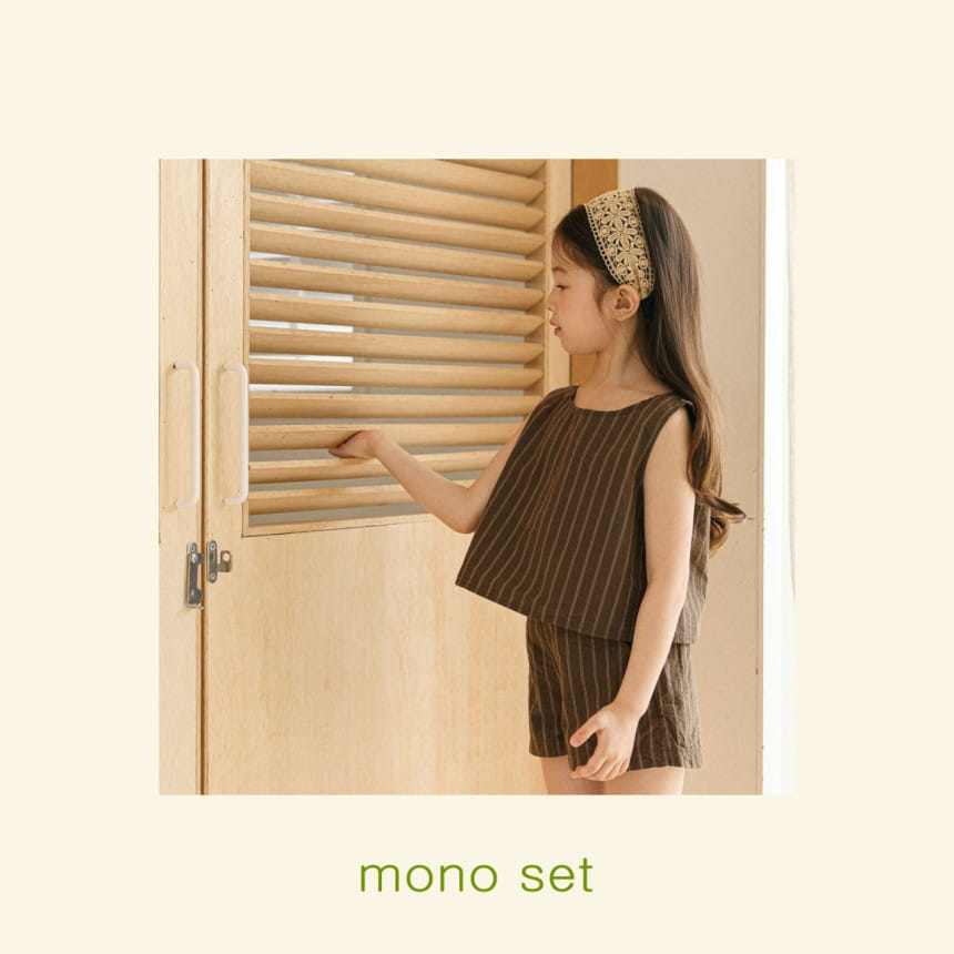 Mon Atelier - Korean Children Fashion - #kidsshorts - Mono Top Bottom Set - 2