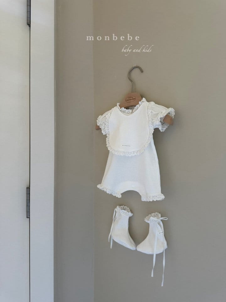 Monbebe - Korean Baby Fashion - #babyboutique - Waffle Short Sleeve Body Suit - 9
