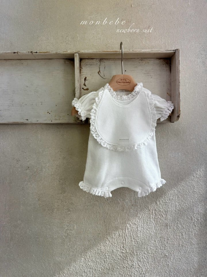 Monbebe - Korean Baby Fashion - #babyboutiqueclothing - Waffle Short Sleeve Body Suit - 10