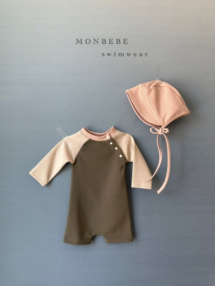 Monbebe - Korean Baby Fashion - #babyclothing - Multibam Swim Suit With Bonnet