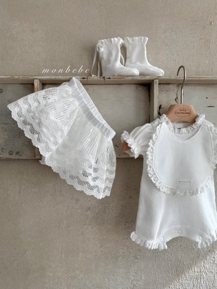 Monbebe - Korean Baby Fashion - #babyclothing - Waffle Short Sleeve Body Suit - 11
