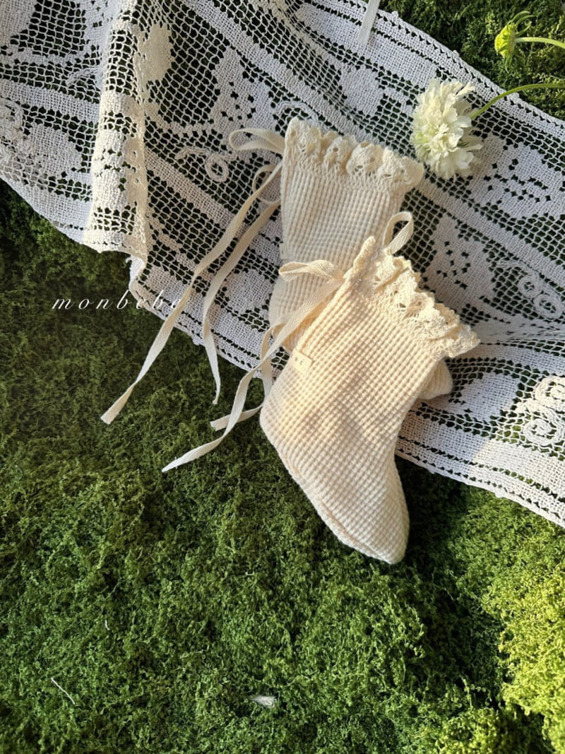 Monbebe - Korean Baby Fashion - #babygirlfashion - Waffle Socks - 2