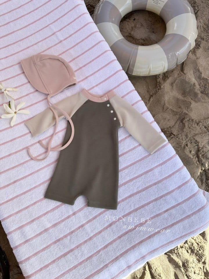 Monbebe - Korean Baby Fashion - #babyoutfit - Multibam Swim Suit With Bonnet - 9