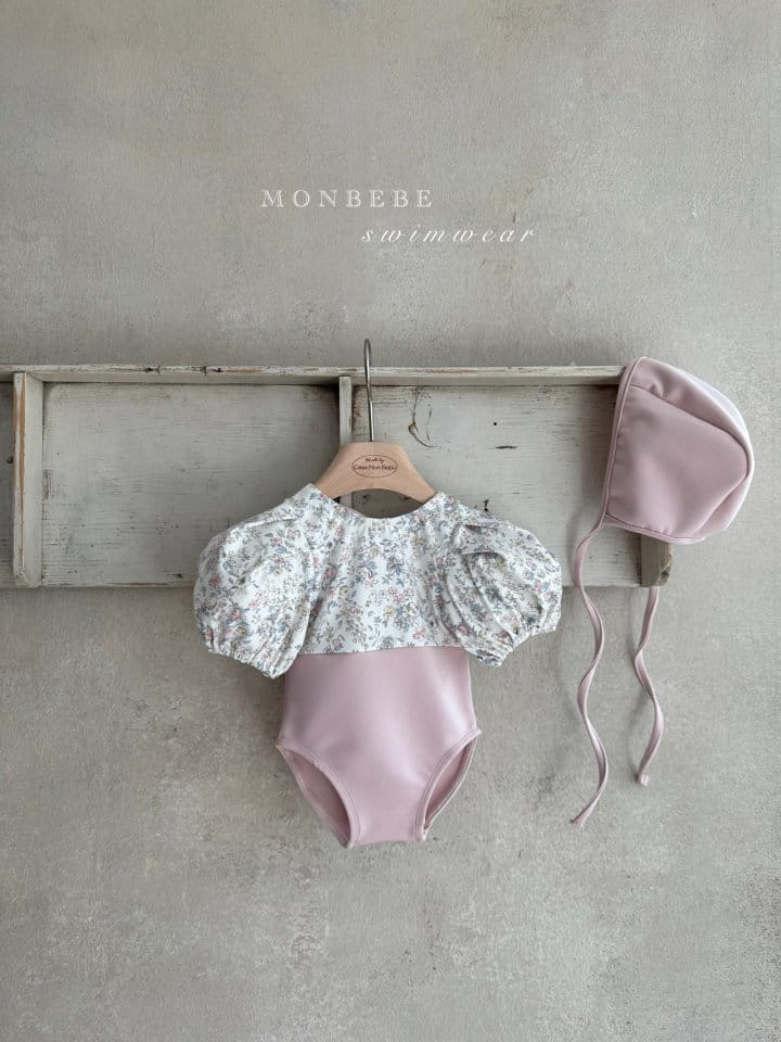 Monbebe - Korean Children Fashion - #Kfashion4kids - Fleur Swim Suit With Bonnet - 10
