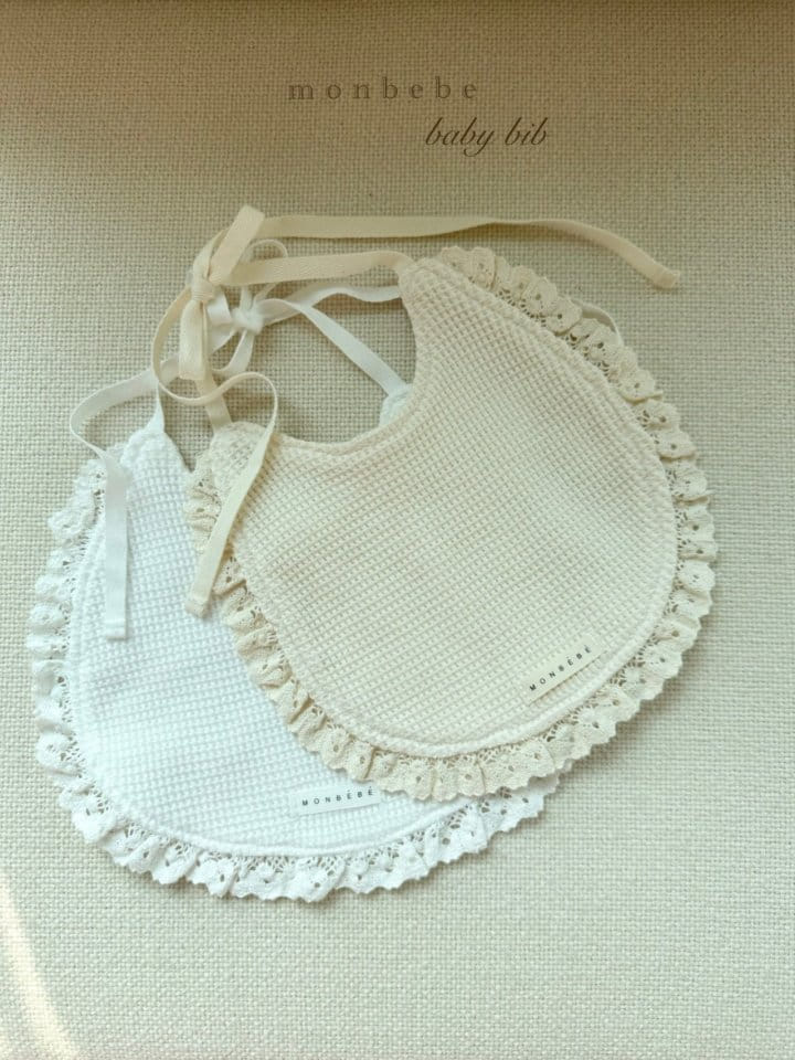 Monbebe - Korean Children Fashion - #Kfashion4kids - Waffle Lace Bib  - 2