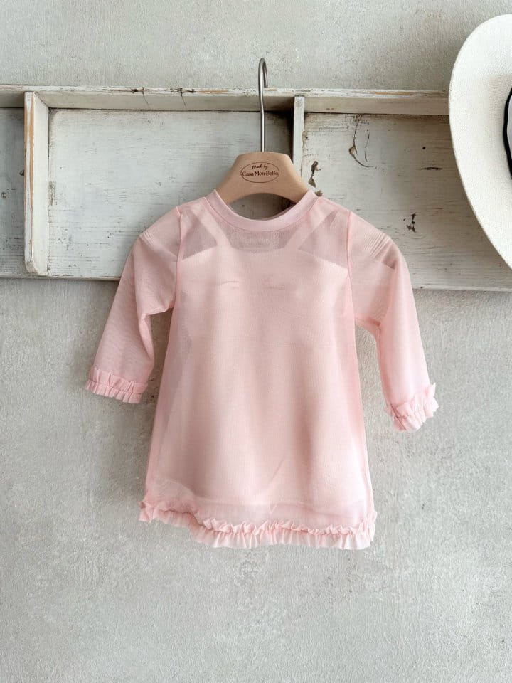 Monbebe - Korean Children Fashion - #prettylittlegirls - Bonie Mesh One-Piece - 4