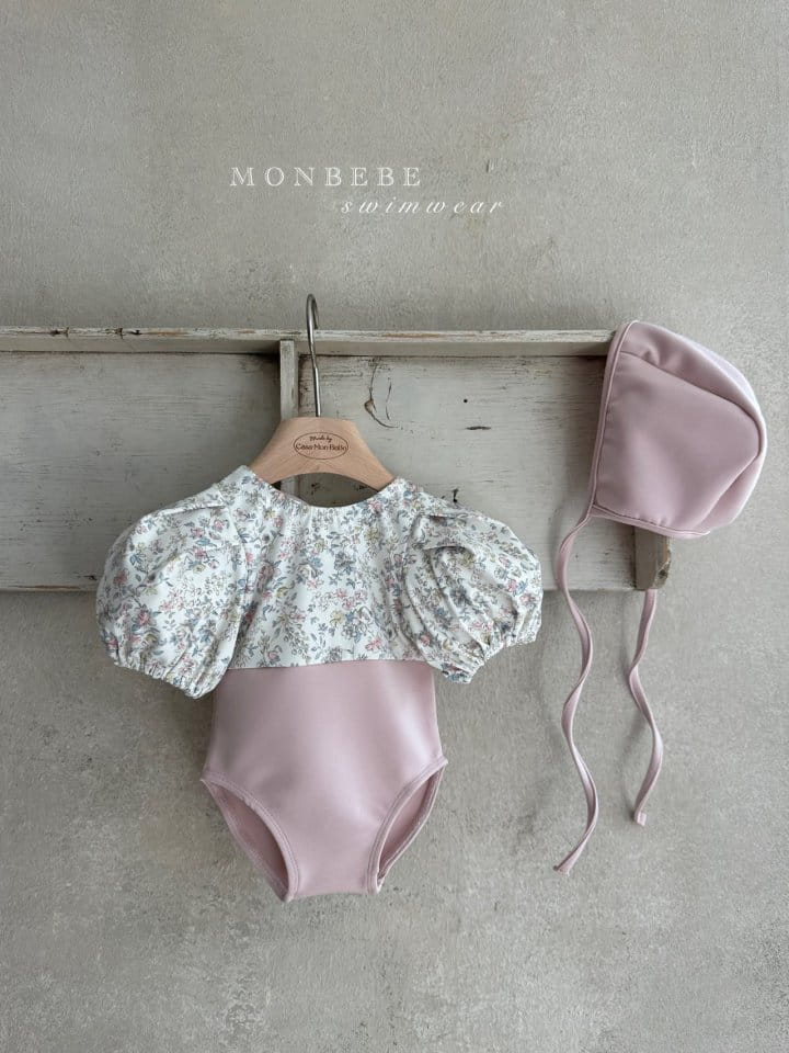 Monbebe - Korean Children Fashion - #childofig - Fleur Swim Suit With Bonnet - 2