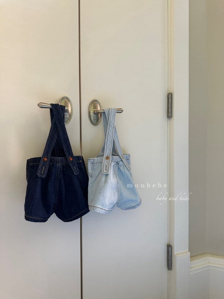 Monbebe - Korean Children Fashion - #childofig - Denim Dungarees Short - 6