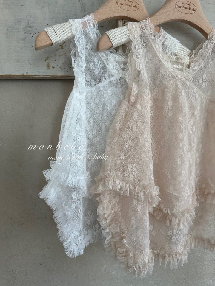 Monbebe - Korean Children Fashion - #childrensboutique - More Lace One-Piece - 8
