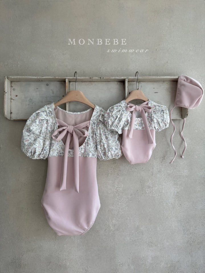 Monbebe - Korean Children Fashion - #littlefashionista - Fleur Swim Suit With Bonnet - 11