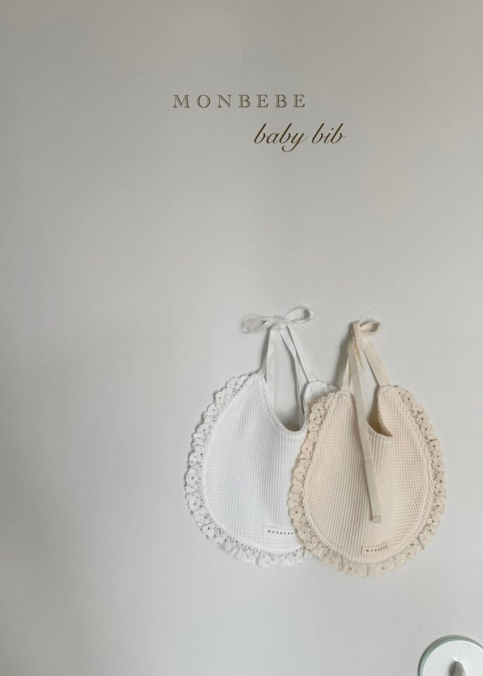 Monbebe - Korean Children Fashion - #littlefashionista - Waffle Lace Bib  - 3