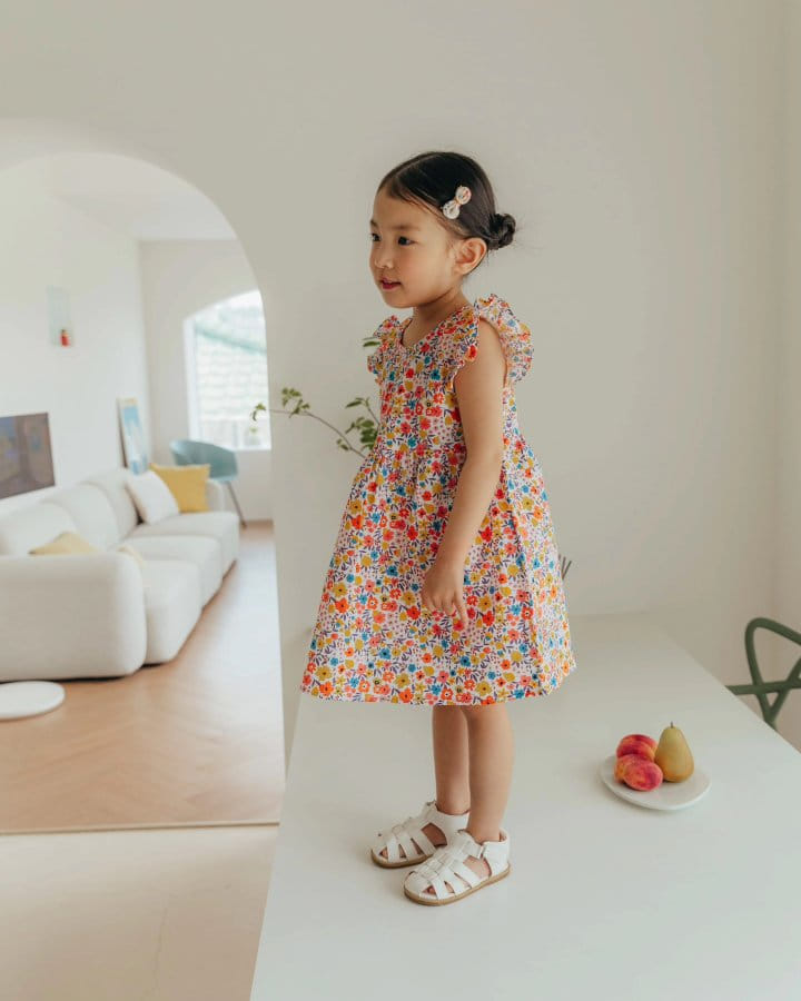 Moncher Chouchou - Korean Children Fashion - #childofig - Lesia Frill One-Piece - 7