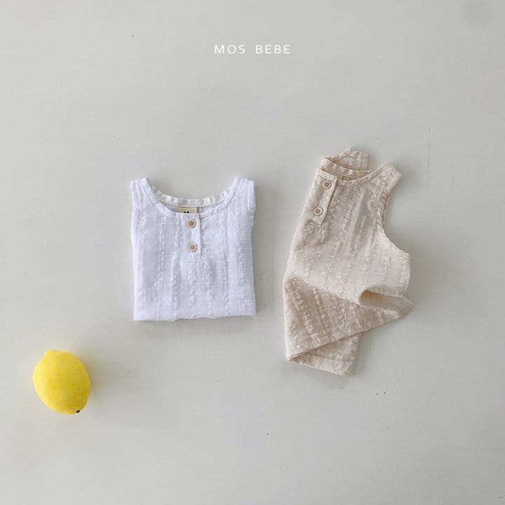 Mos Bebe - Korean Baby Fashion - #babyboutique - May Button Sleevless Tee - 10
