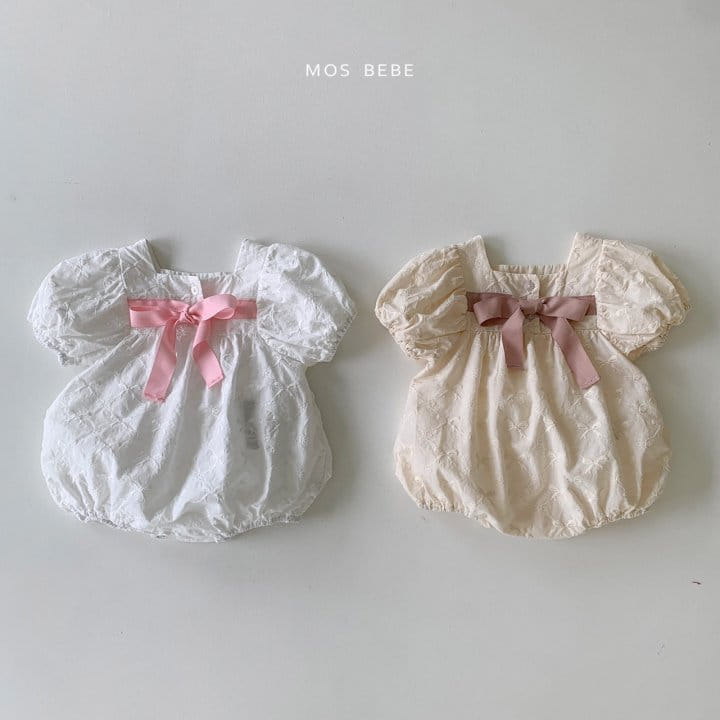Mos Bebe - Korean Baby Fashion - #babyboutiqueclothing - Ribbon Tie Body Suit - 2