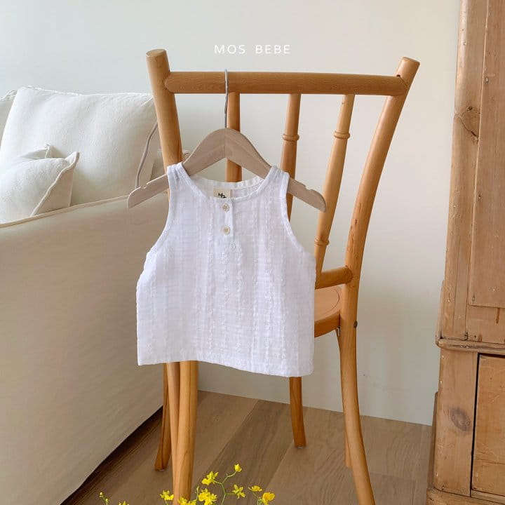 Mos Bebe - Korean Baby Fashion - #babyboutiqueclothing - May Button Sleevless Tee - 11