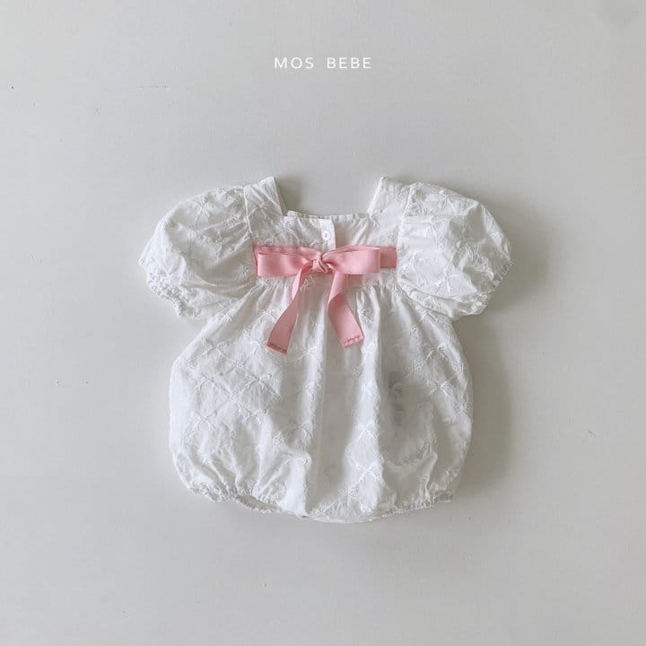 Mos Bebe - Korean Baby Fashion - #babyclothing - Ribbon Tie Body Suit - 3