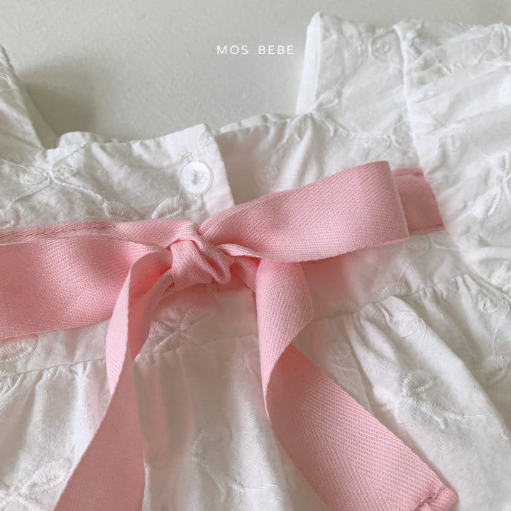 Mos Bebe - Korean Baby Fashion - #babyclothing - Ribbon Tie Body Suit - 4
