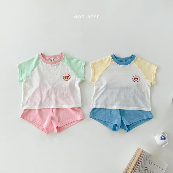 Mos Bebe - Korean Baby Fashion - #babyfashion - Ruddily Bear Color Top Bottom Set - 3