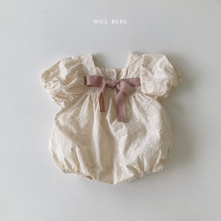 Mos Bebe - Korean Baby Fashion - #babyfever - Ribbon Tie Body Suit - 5