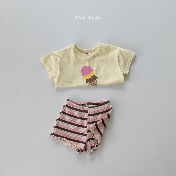 Mos Bebe - Korean Baby Fashion - #babyfever - Icecream Top Bottom Set - 3