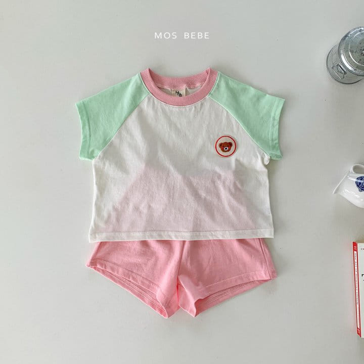 Mos Bebe - Korean Baby Fashion - #babylifestyle - Ruddily Bear Color Top Bottom Set - 6