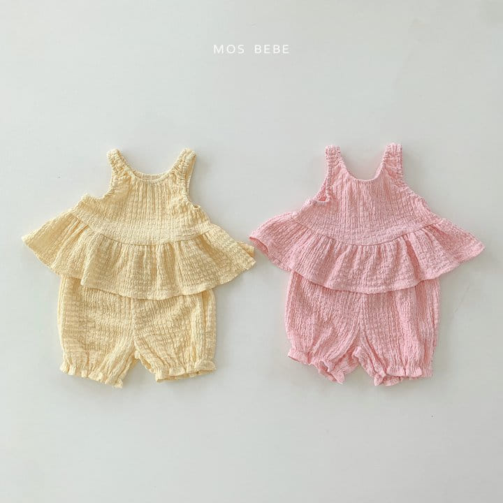 Mos Bebe - Korean Baby Fashion - #babygirlfashion - Cotton Candy Top Bottom Set - 4