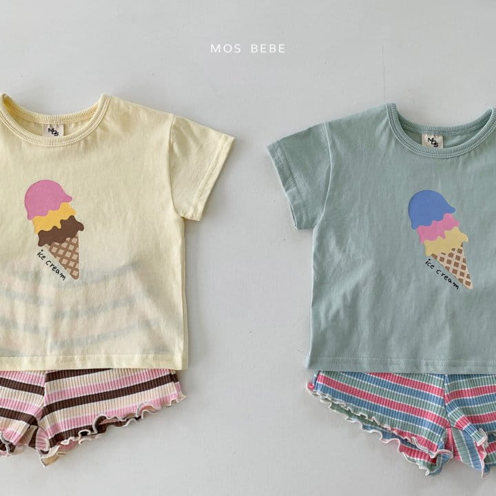 Mos Bebe - Korean Baby Fashion - #babyootd - Icecream Top Bottom Set - 7