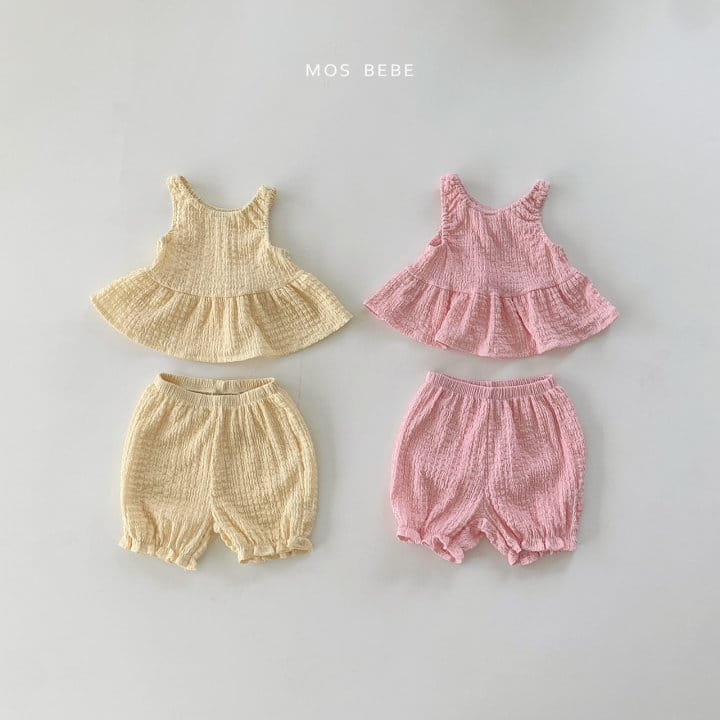 Mos Bebe - Korean Baby Fashion - #babyootd - Cotton Candy Top Bottom Set - 6