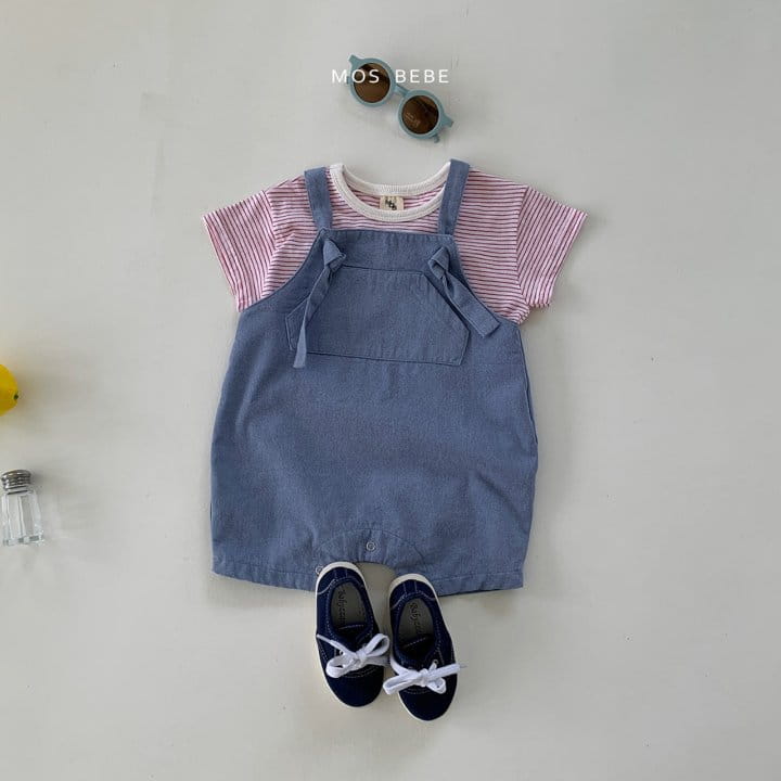 Mos Bebe - Korean Baby Fashion - #babyoutfit - Picnic Dneim Dungarees  - 10