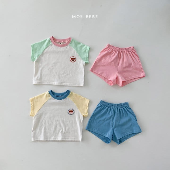 Mos Bebe - Korean Baby Fashion - #babyoutfit - Ruddily Bear Color Top Bottom Set - 9