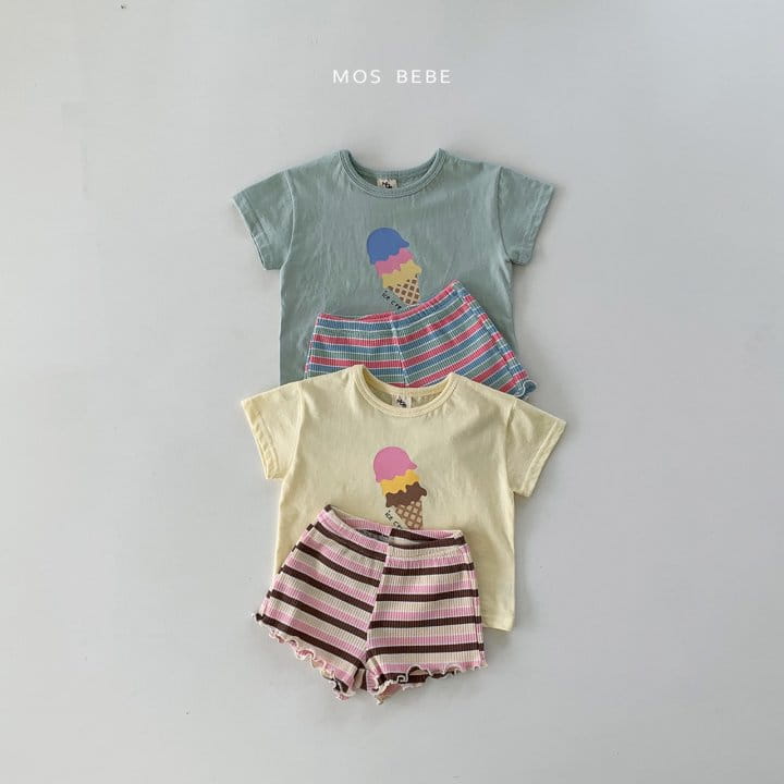 Mos Bebe - Korean Baby Fashion - #babyoutfit - Icecream Top Bottom Set - 8