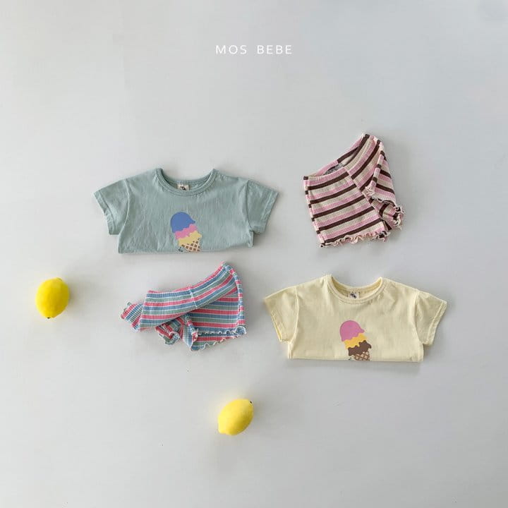 Mos Bebe - Korean Baby Fashion - #babyoutfit - Icecream Top Bottom Set - 9