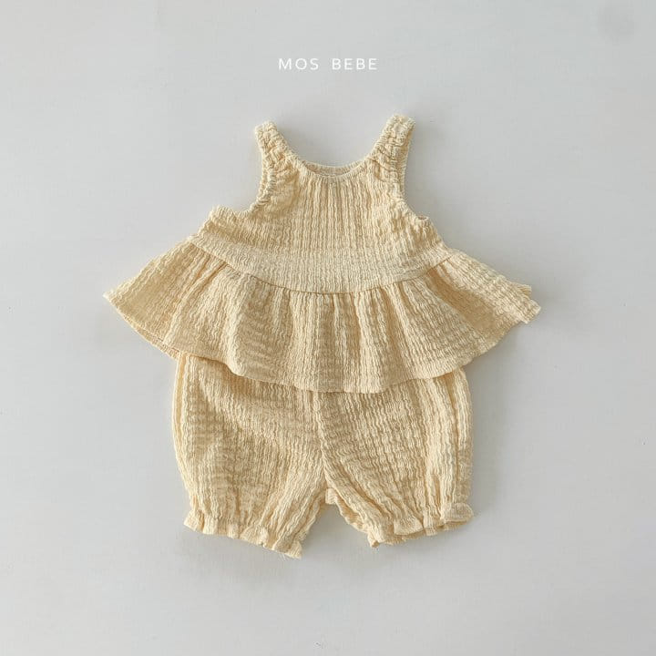 Mos Bebe - Korean Baby Fashion - #babyoutfit - Cotton Candy Top Bottom Set - 7