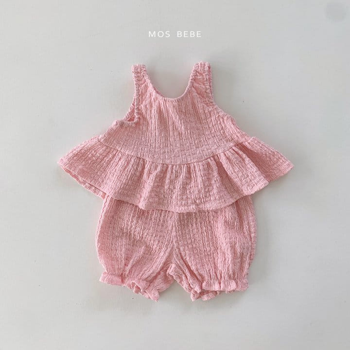 Mos Bebe - Korean Baby Fashion - #babyoutfit - Cotton Candy Top Bottom Set - 8