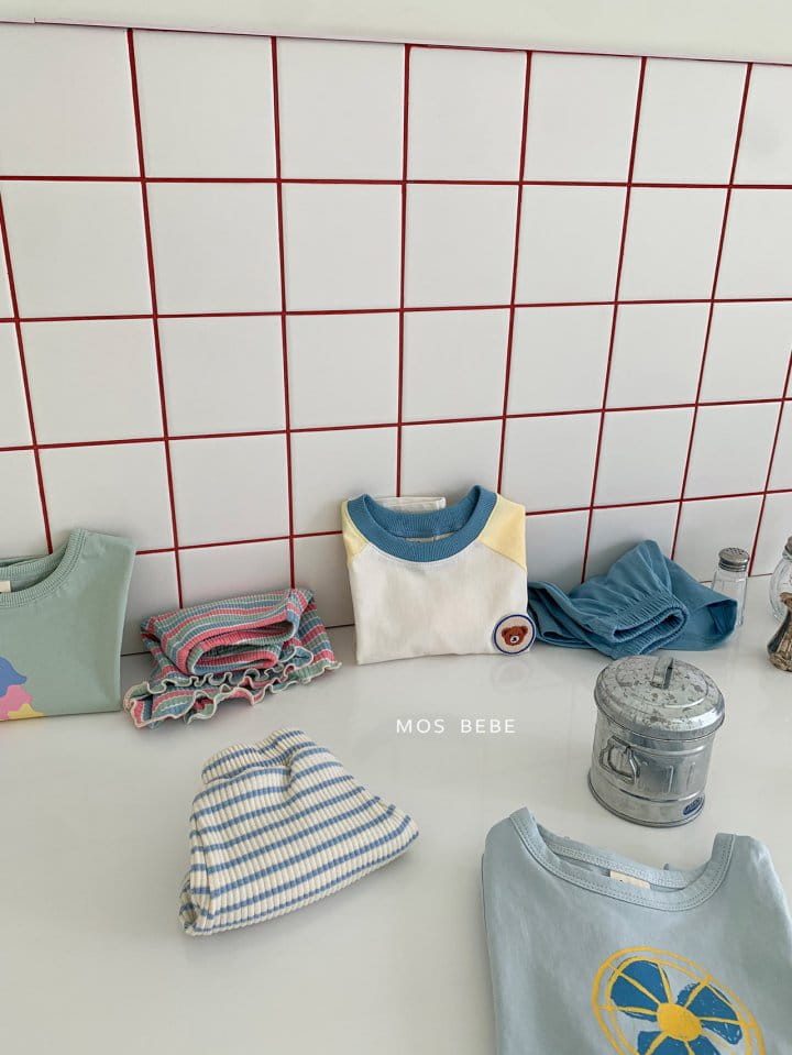 Mos Bebe - Korean Baby Fashion - #babywear - Ruddily Bear Color Top Bottom Set - 11