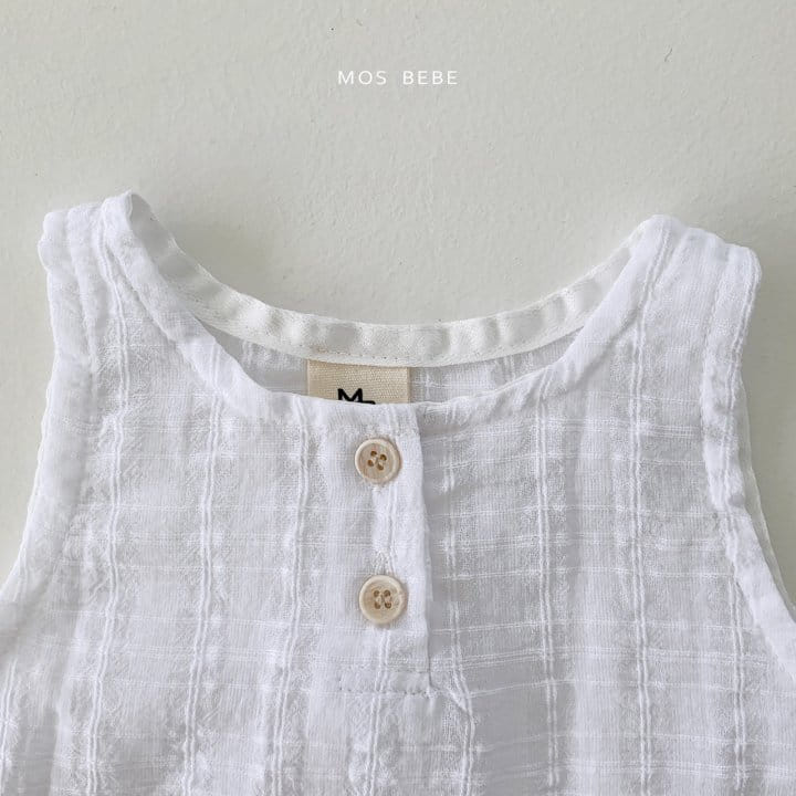 Mos Bebe - Korean Baby Fashion - #babywear - May Button Sleevless Tee - 6