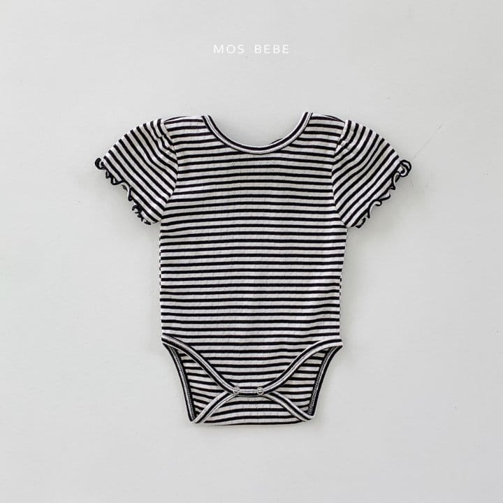 Mos Bebe - Korean Baby Fashion - #onlinebabyshop - Sherbet Back Ribbon Body Suit - 5