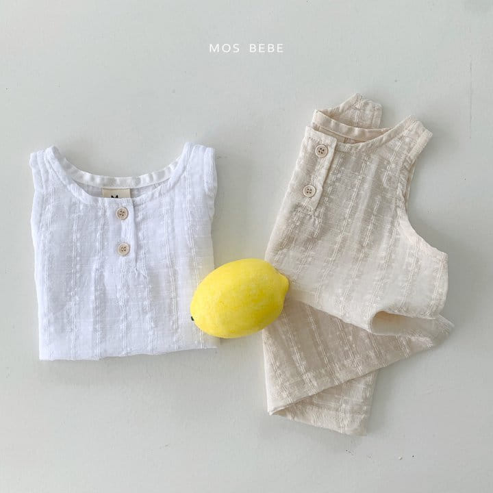 Mos Bebe - Korean Baby Fashion - #smilingbaby - May Button Sleevless Tee - 9