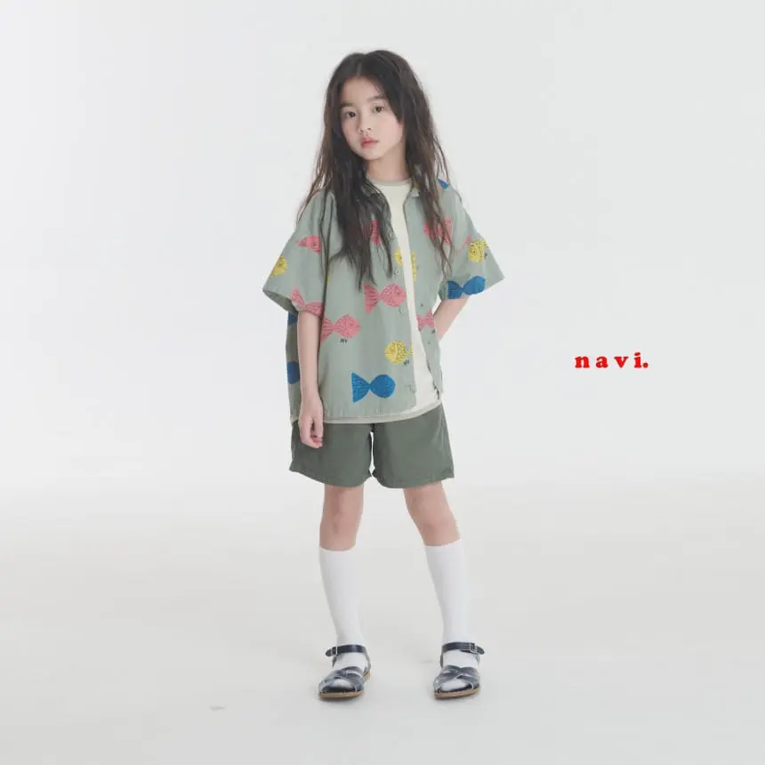 Navi - Korean Children Fashion - #childofig - Fish Shirt - 8