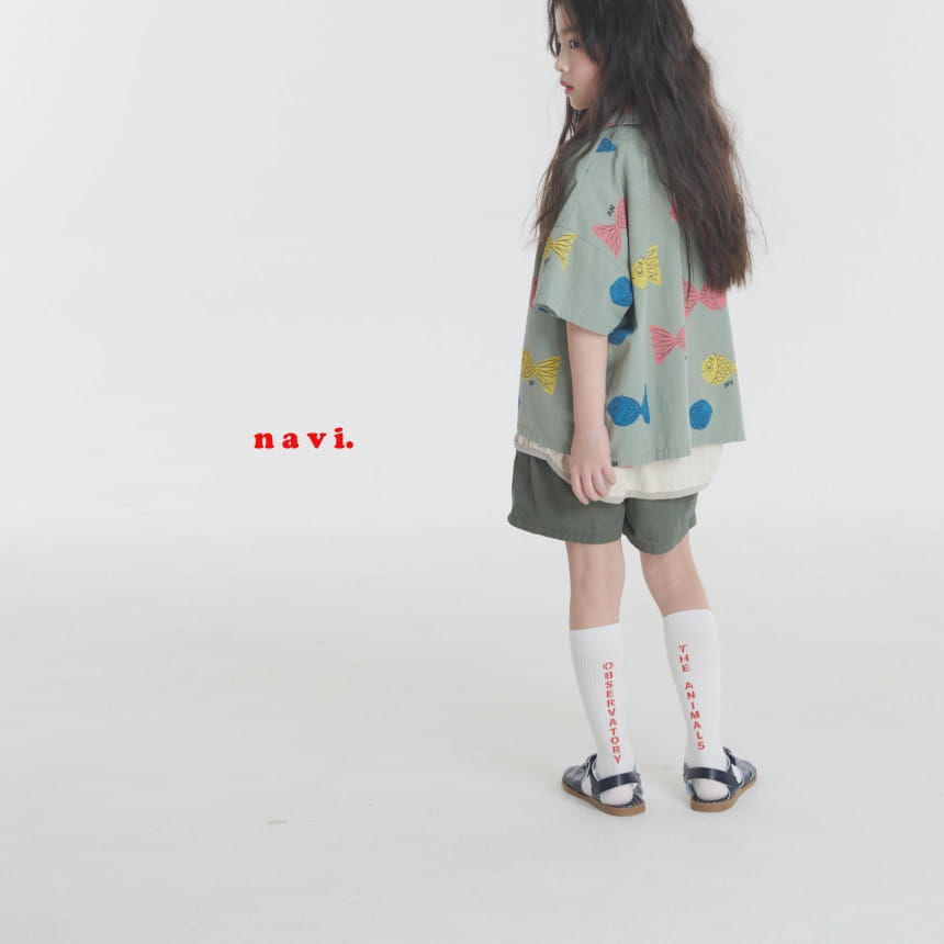 Navi - Korean Children Fashion - #designkidswear - Fish Shirt - 10