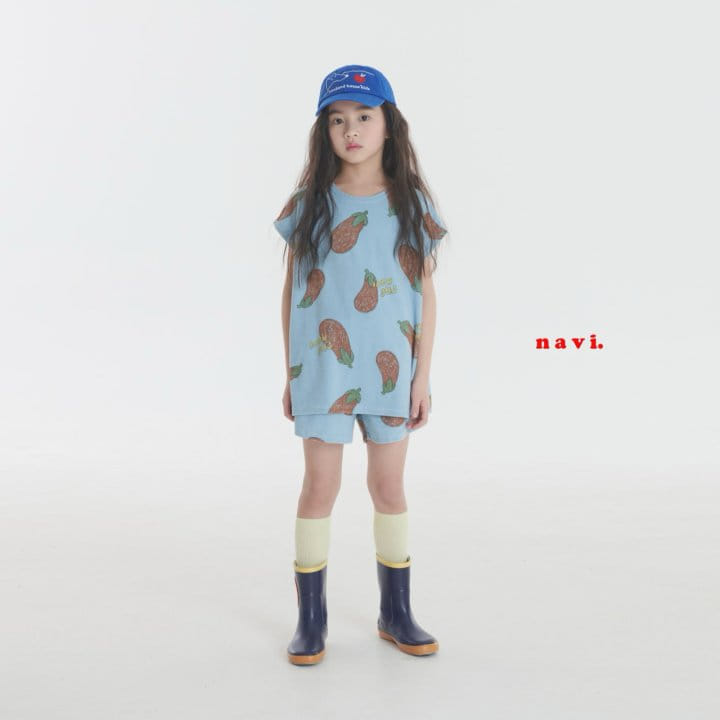 Navi - Korean Children Fashion - #kidsstore - Eggplant Tee - 2