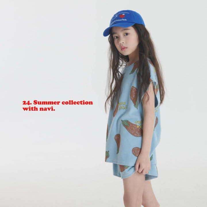 Navi - Korean Children Fashion - #littlefashionista - Eggplant Tee - 5