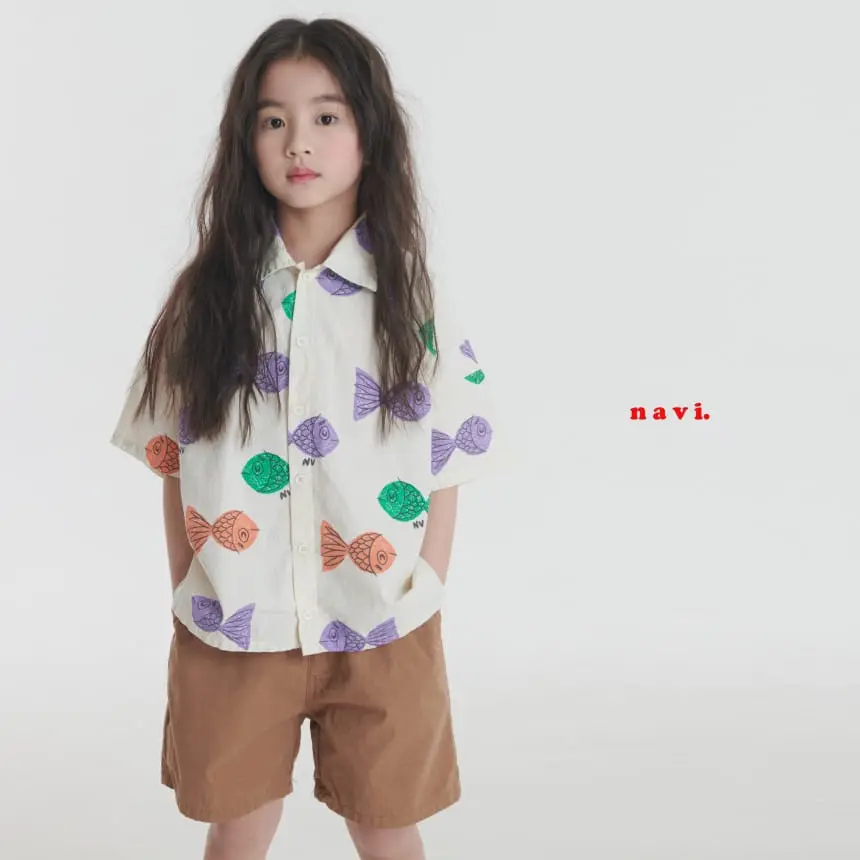 Navi - Korean Children Fashion - #minifashionista - Fish Shirt - 3