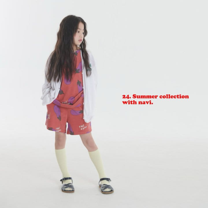 Navi - Korean Children Fashion - #prettylittlegirls - Eggplant Tee - 8