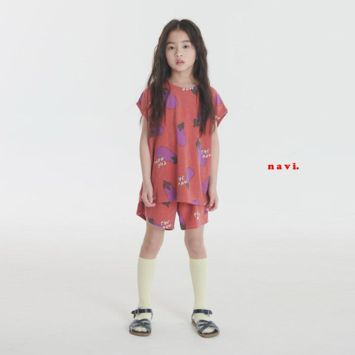 Navi - Korean Children Fashion - #todddlerfashion - Eggplant Tee - 9