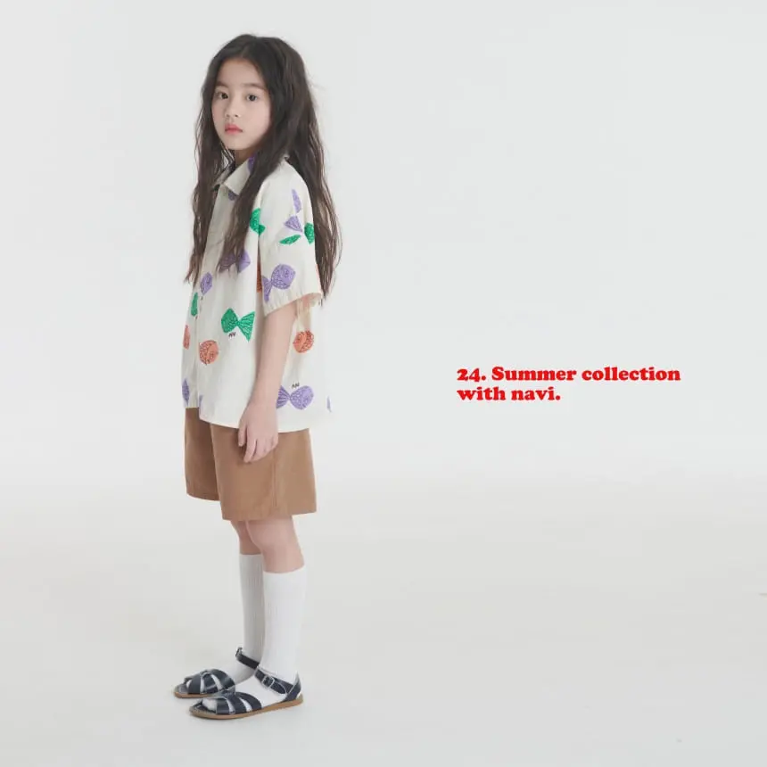 Navi - Korean Children Fashion - #toddlerclothing - Fish Shirt - 6