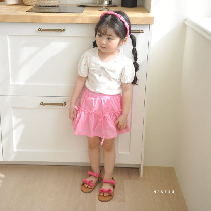 Neneru - Korean Baby Fashion - #babyboutique - Flower Ribbon Tee - 2